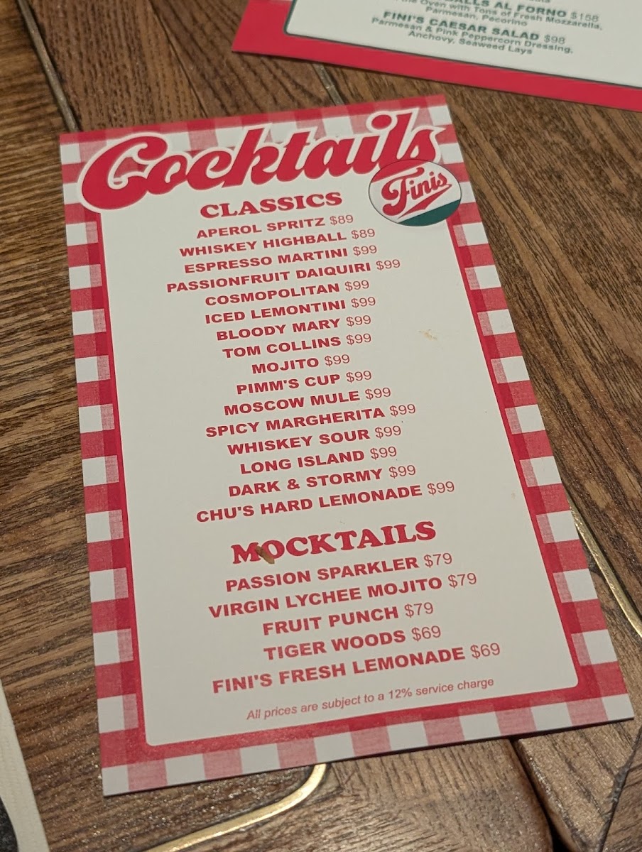 Menu Fini's-8